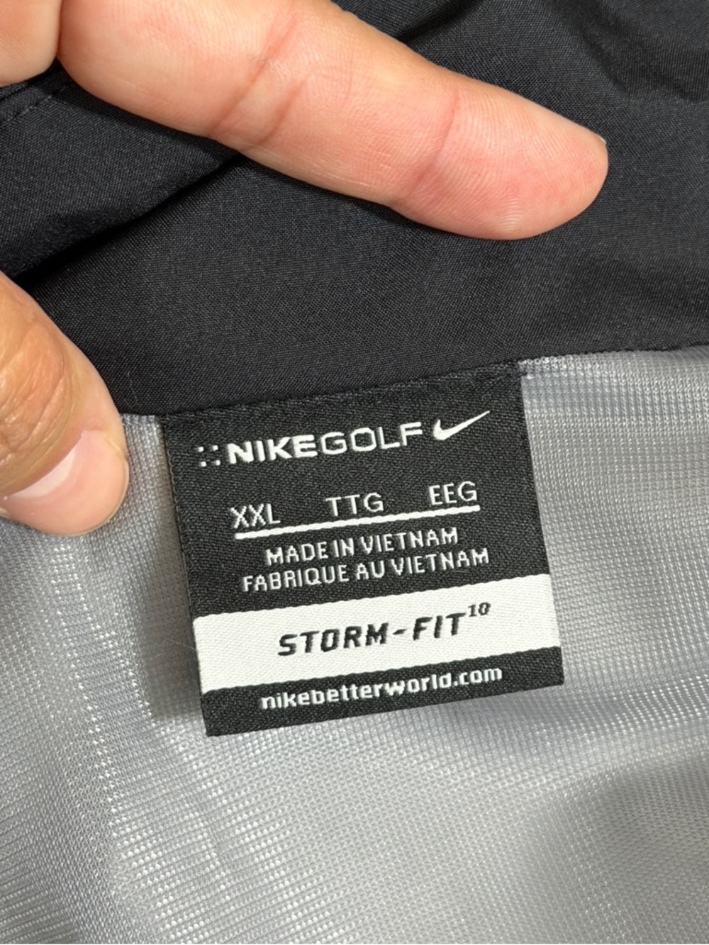Nike Golf Storm Fit XXL Black Full Zip Rain Jacket - Picture 8 of 11